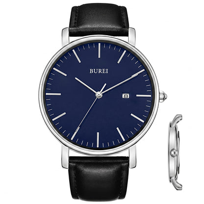 HOTBUREI Men Wrist Watches Fashion Minimalist Thin Analog Quartz Waterproof Watches for Men, Refined Gifts for Men, Boyfriend, Husband, Dad