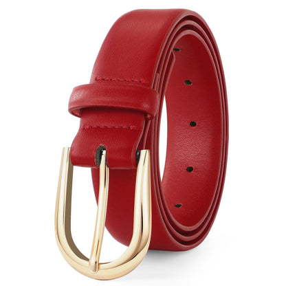 HOTWomen Belt for Jeans Pants Fashion Gold Buckle Ladies Dress Waist Belt