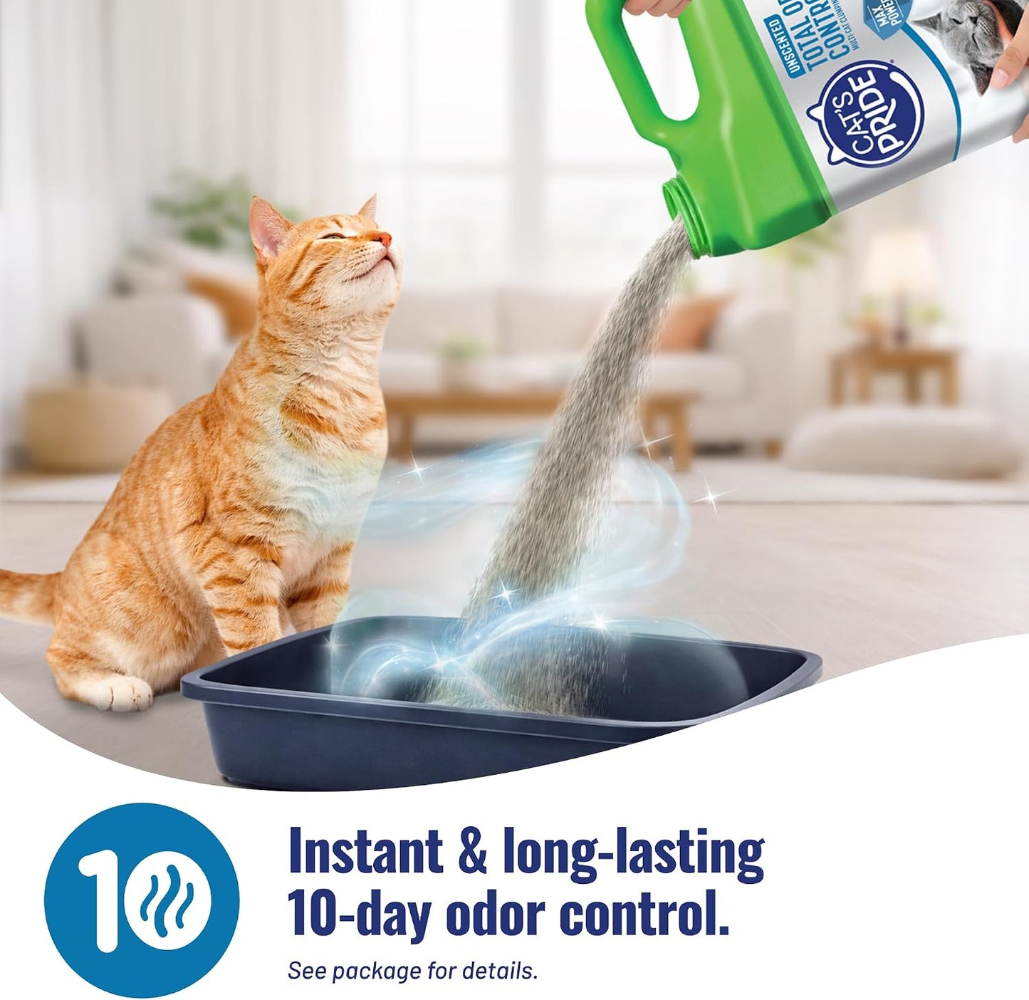 HOTCat's Pride Max Power: Total Odor Control - Up to 10 Days of Powerful Odor Control - Strong Clumping - Hypoallergenic - 99% Dust Free - Multi-Cat Litter, Unscented, 15 Pounds