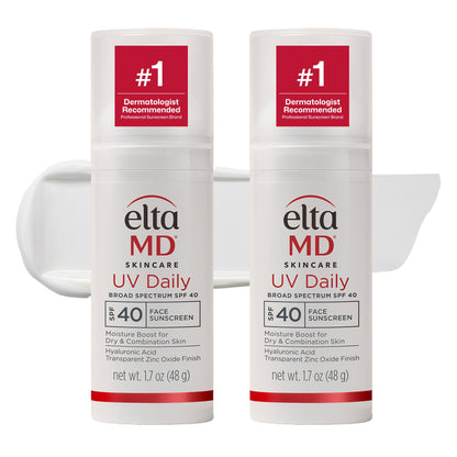 HOTEltaMD UV Daily SPF Face Sunscreen Moisturizer with Zinc Oxide, Daily Face Moisturizer with SPF, Sunscreen for Dry Skin