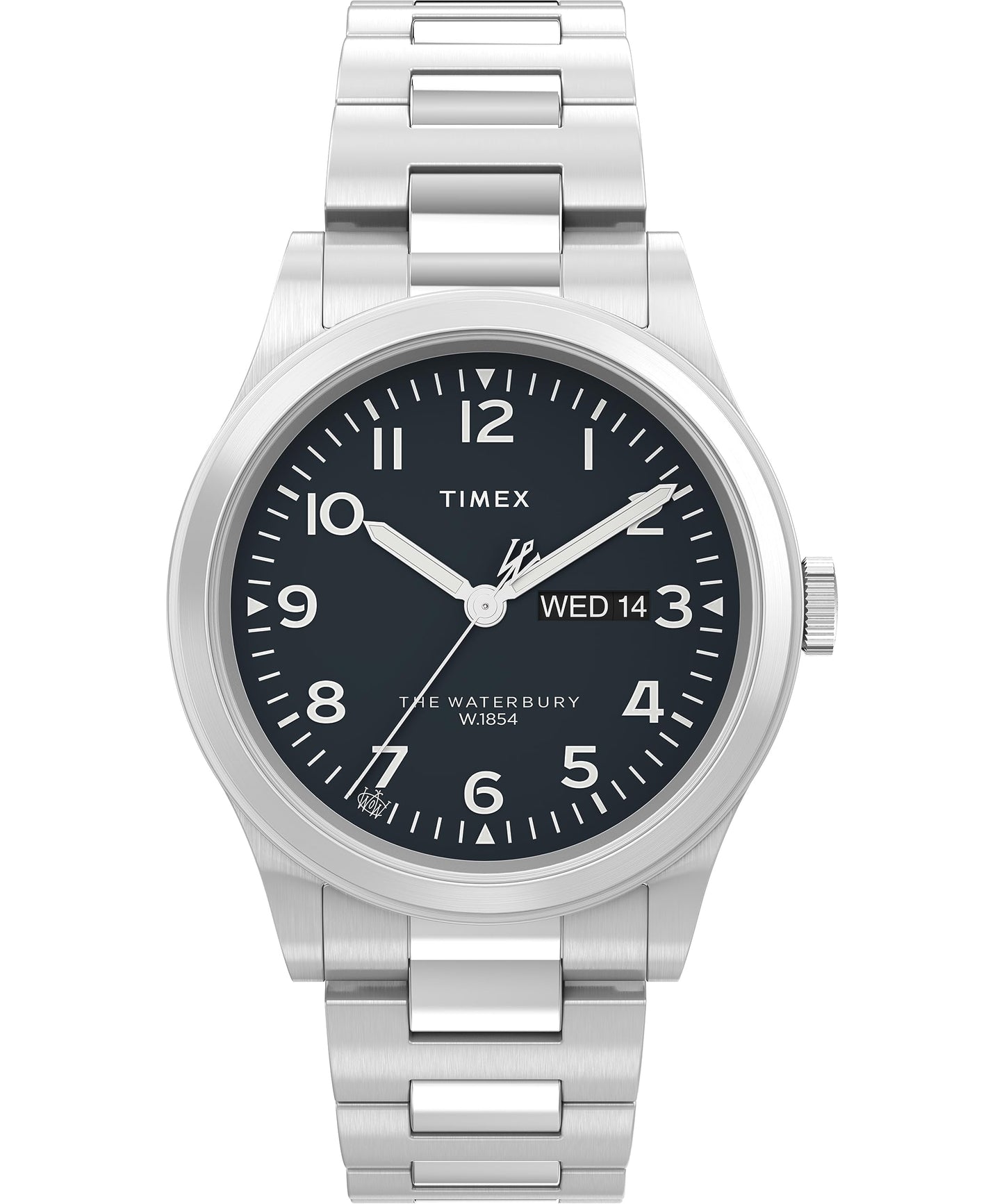 HOTTimex Waterbury 39mm Men’s Analog Watch | Durable Stainless Steel Case | Day and Date Window | Durable Design | 100M Water Resistance