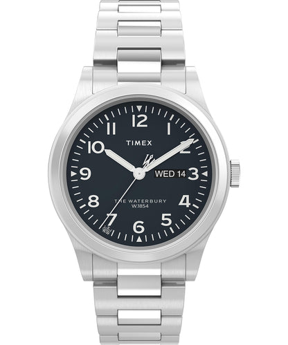 HOTTimex Waterbury 39mm Men’s Analog Watch | Durable Stainless Steel Case | Day and Date Window | Durable Design | 100M Water Resistance