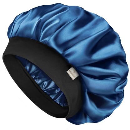HOTYANIBEST Soft Satin Bonnet for Men Women, Sleep Cap to Maintain Moisture | Unisex Double Layer, Bonnet for Sleeping, Protect Hair, Natural Wave, Curly Coily, Reduce Frizz, Adjustable Sleep Hat