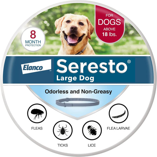 HOTSeresto Flea & Tick Collar For Dogs Over 18 lbs., Treatment & Prevention, Vet-Recommend, 8 Month Protection