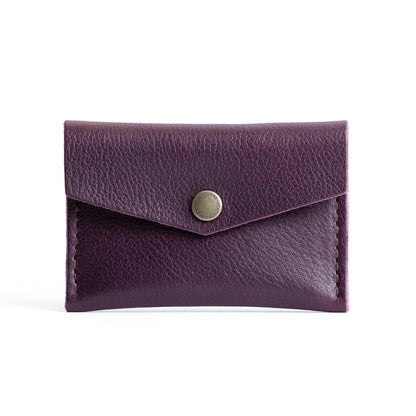 HOTPortland Leather Goods Mini Envelope Wallet for Women – Handmade from the Finest Full-Grain Hides – Features Two Interior Pockets with Secure Snap Closure – Cognac