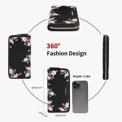 HOTPomelo Best Womens Wallet RFID Blocking Leather Multi Credit Card Large Capacity Wristlet Zip Around Long Wallets for Lady