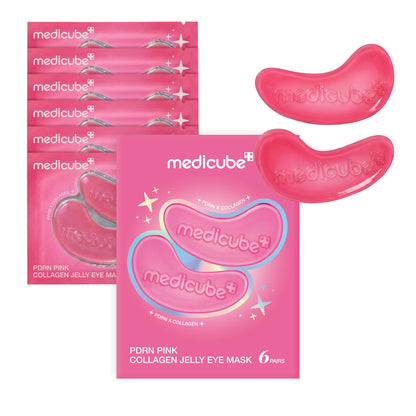 HOTmedicube Jelly Eye Mask PDRN Pink Collagen | Hydrogel Eye Patches with PDRN, Collagen, NAD | Refreshing for Puffy, Tired Eyes | Firming for Look of Wrinkles, Fine Lines | Korean Skincare (28 Pairs)