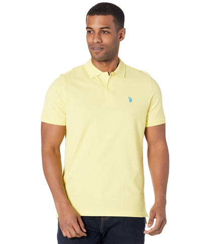 HOTU.S. Polo Assn. Men's Classic Polo Shirt, Two-Button Closure Pique Polo Shirt, Summer Fashion Golf Shirt | Two-Button Closure Pique Polo Shirt, Summer Fashion Golf Shirt