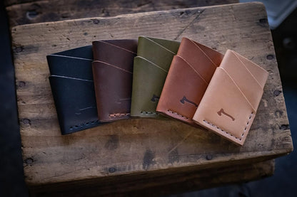 HOTThe Port Wallet by Craft and Lore, Handmade Minimal Leather Card Wallet (Buck Brown)