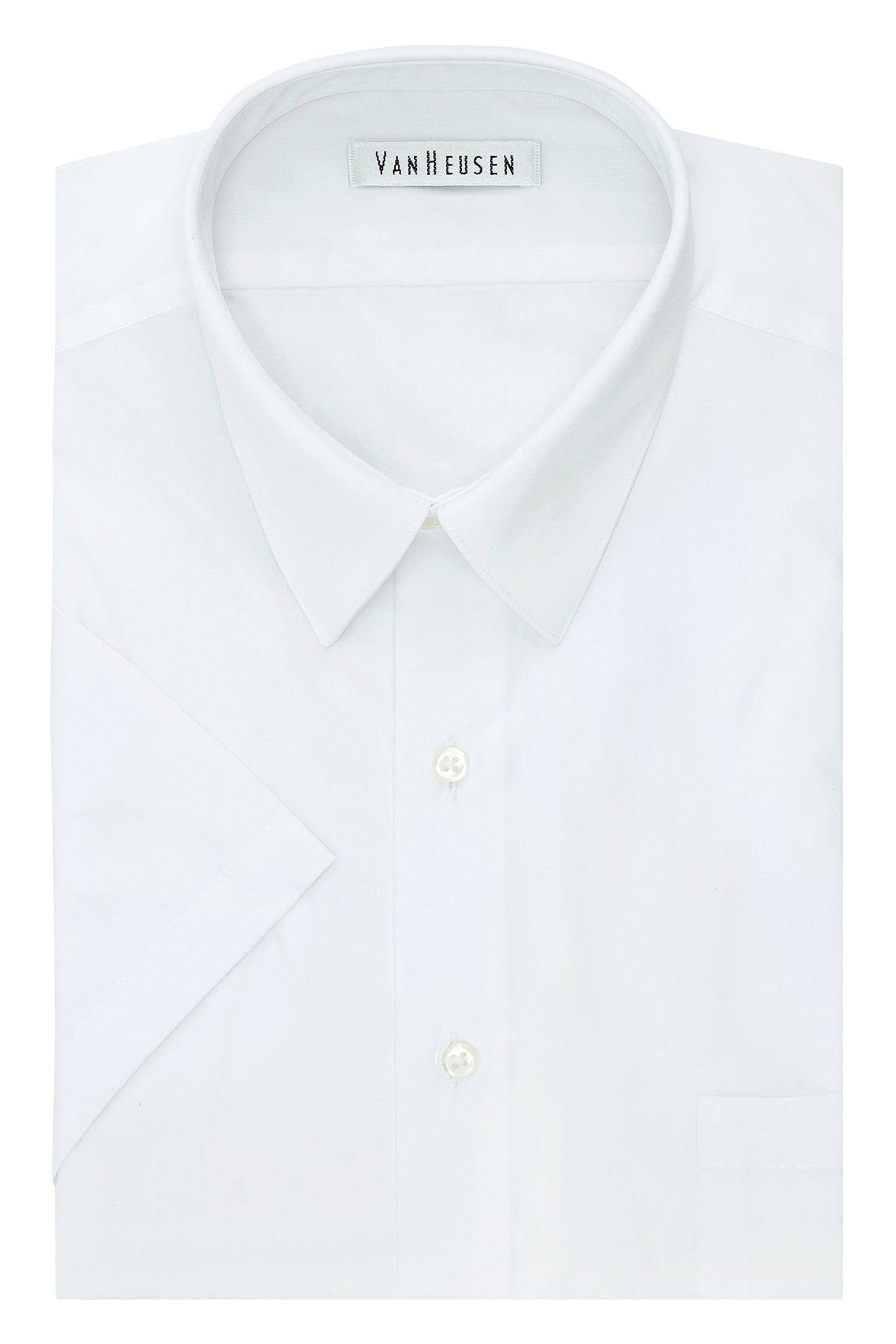 HOTVan Heusen Men's Short Sleeve Dress Shirt Regular Fit Poplin Solid