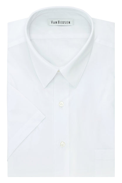 HOTVan Heusen Men's Short Sleeve Dress Shirt Regular Fit Poplin Solid