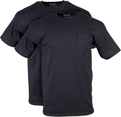 HOTGildan Unisex Adult DryBlend Workwear T-Shirts with Pocket, 2-Pack