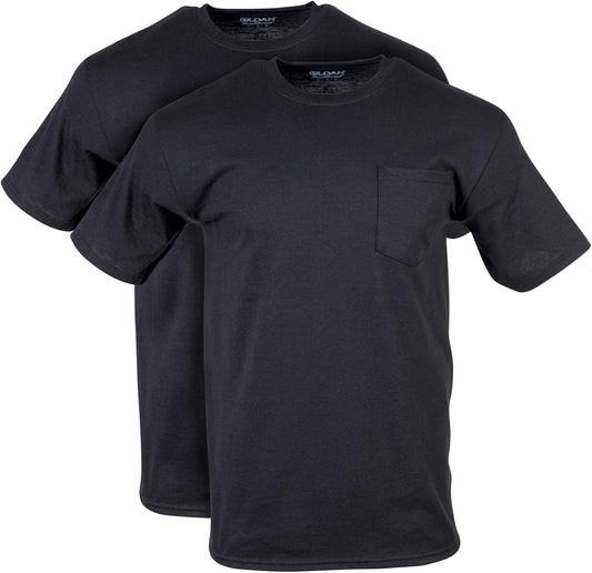 HOTGildan Unisex Adult DryBlend Workwear T-Shirts with Pocket, 2-Pack