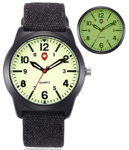 HOTGosasa Unisex Military Analog Field Watch with Nylon Strap, Luminous Easy Read Dial, Sport Tactical Casual Quartz Wristwatch, Daily Water Resistant
