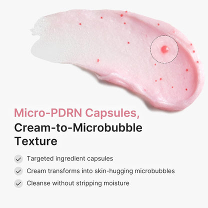 HOTmedicube Facial Cleanser PDRN Pink Glutathione Capsule Foam Cleanser | Daily Facial Cleanser for Pores - Uneven Skin Tone & Texture, Hydrating & Non-Stripping Face Wash, Korean Skincare, 4.23 oz