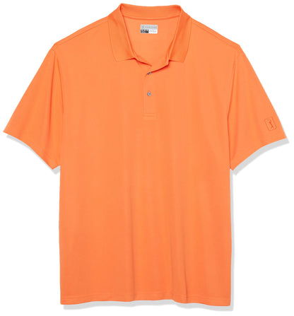 HOTPGA Tour Men's Airflux Solid Mesh Short Sleeve Classic Golf Polo Shirt