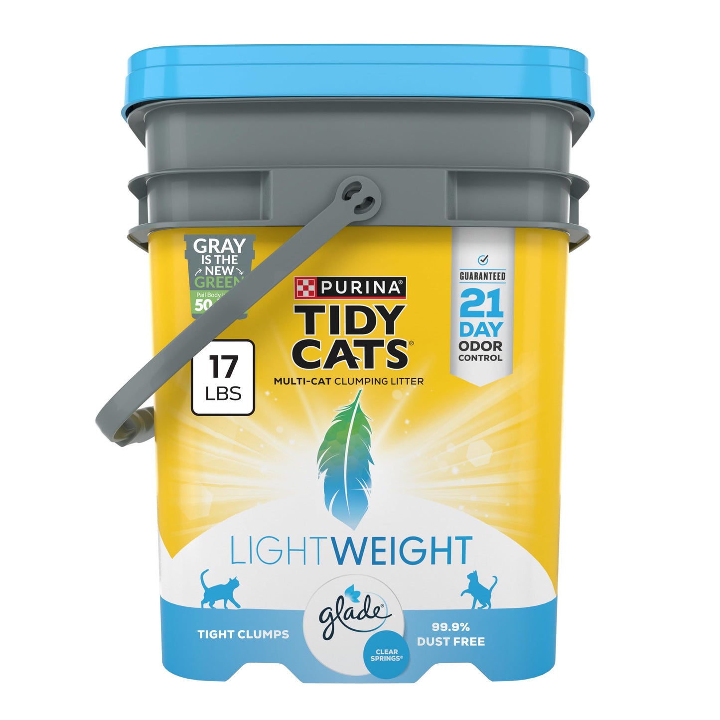HOTPurina Tidy Cats LightWeight 4-In-1 Strength Multi-Cat, Odor control, Clumping, 99.9 Percent Dust Free Cat Litter - 17 lb. Box
