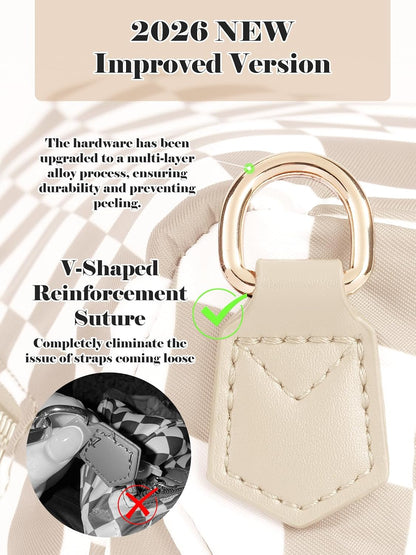 HOTBlack and White Checkered Crossbody Bag Bum Bag for Women,Spacious Checkered Purse Fanny Packs Belt Bag