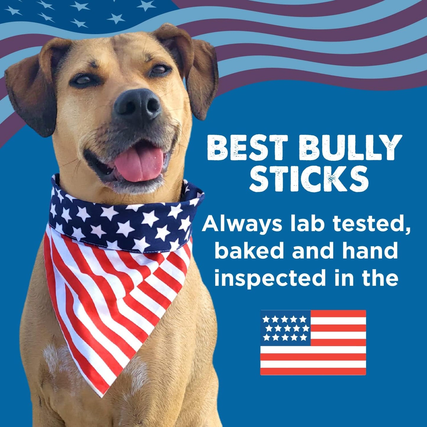 HOTBest Bully Sticks Thick Bully Sticks Dog Chews, 6", 5 Count | 100% grass-fed beef, single ingredient natural dog chews, easily digestible, long lasting, rawhide-free, grain-free