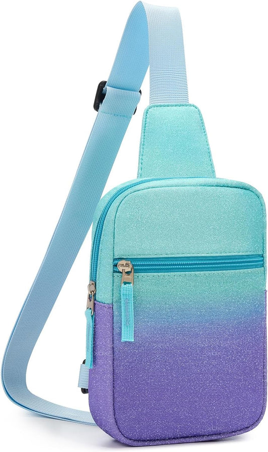 HOTBirthday Back to School Gifts for Teen Girls 8-12, Fanny Pack Crossbody Bag | 8 9 10 11 12 Year Old Girl Birthday Gifts, Kids Sling Bag Purse Travel Essential, Preppy Fashion Tween Girl Gift Trendy Stuff