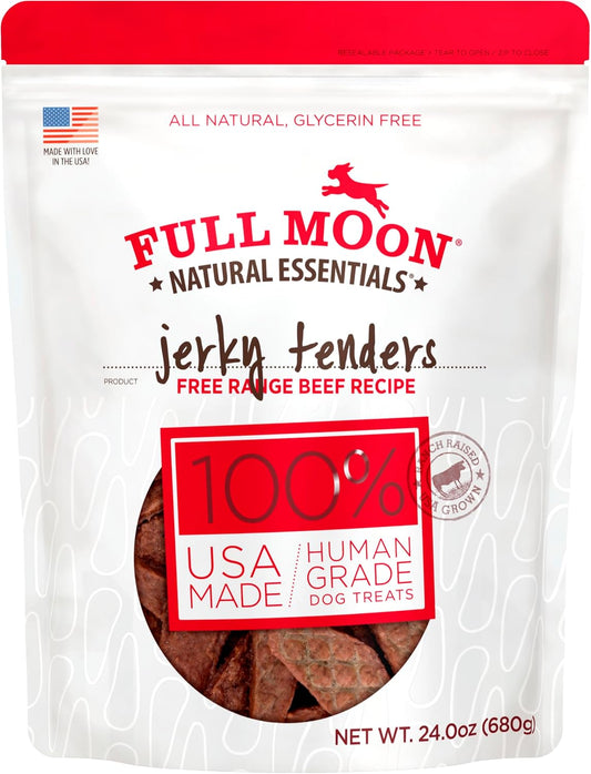 HOTFull Moon All Natural Essentials Beef Jerky Tenders Free Range Human Grade 24 oz