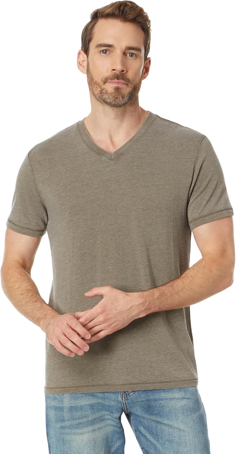 HOTLucky Brand Men's Venice Burnout V Neck Tee