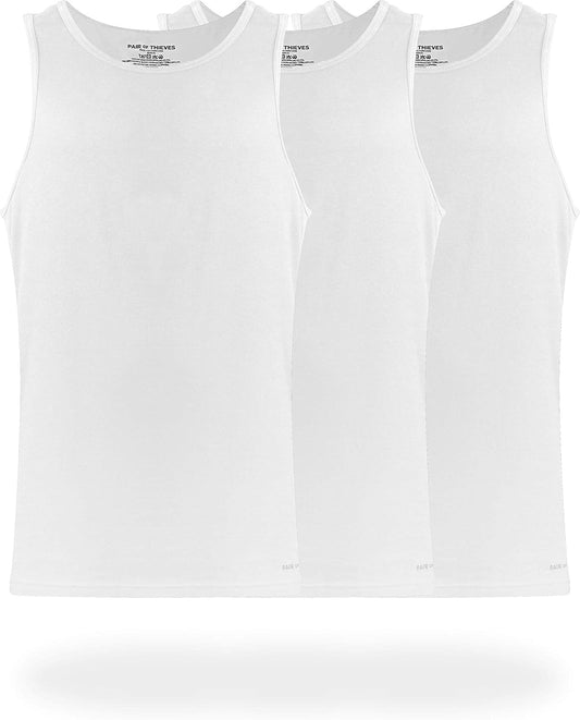HOTPair of Thieves Men Super Soft Tank Top | Undershirt for Men | Soft, Breathable, Cotton Blend Fabric | Layering & Daily Wear