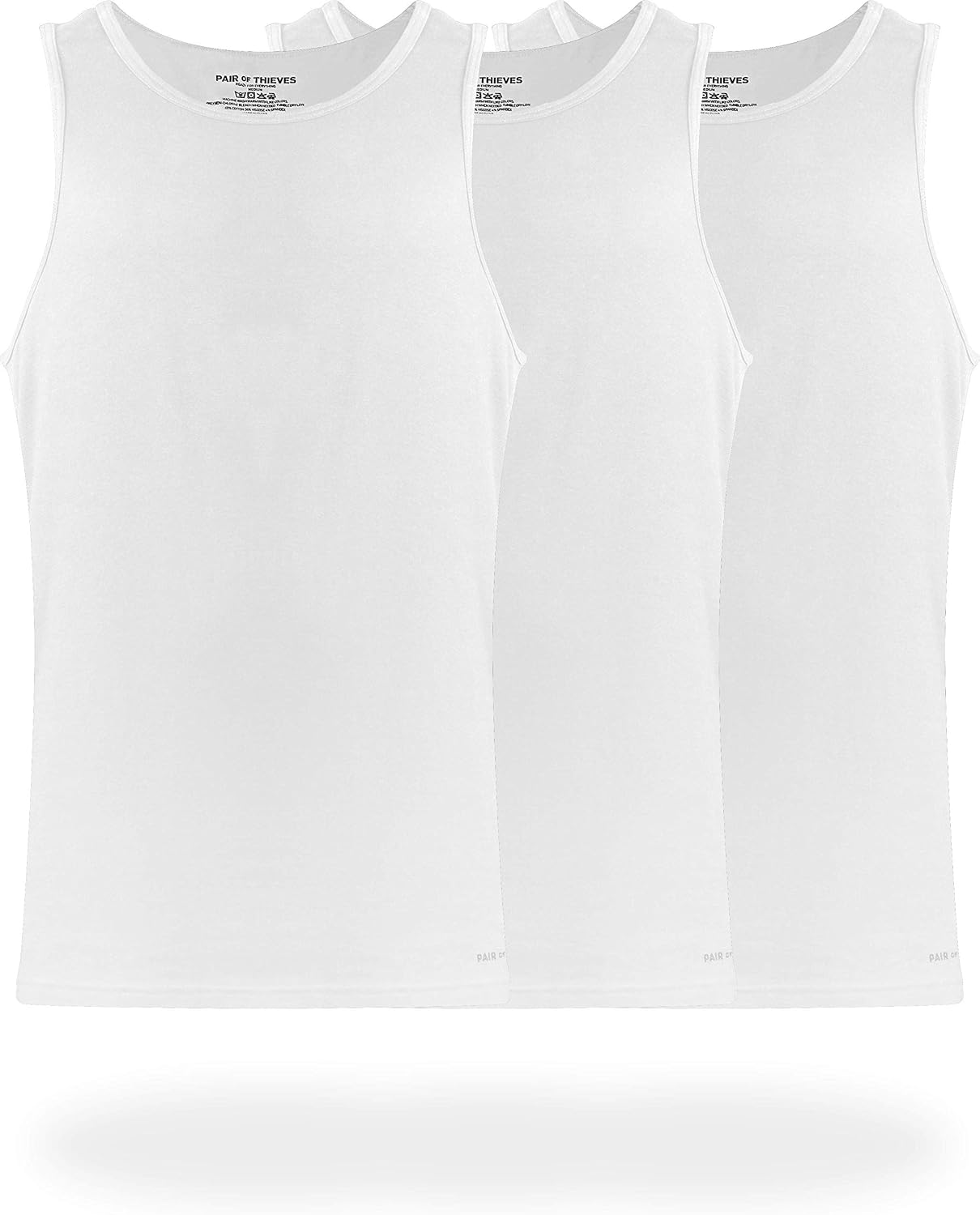 HOTPair of Thieves Men Super Soft Tank Top | Undershirt for Men | Soft, Breathable, Cotton Blend Fabric | Layering & Daily Wear