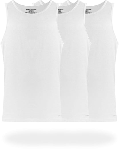 HOTPair of Thieves Men Super Soft Tank Top | Undershirt for Men | Soft, Breathable, Cotton Blend Fabric | Layering & Daily Wear