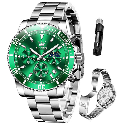 HOTOLEVS Mens Stainless Steel Watch Fashion Luxury Big Face Analog Waterproof