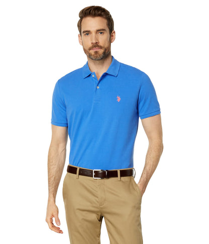 HOTU.S. Polo Assn. Men's Classic Polo Shirt, Two-Button Closure Pique Polo Shirt, Summer Fashion Golf Shirt | Two-Button Closure Pique Polo Shirt, Summer Fashion Golf Shirt