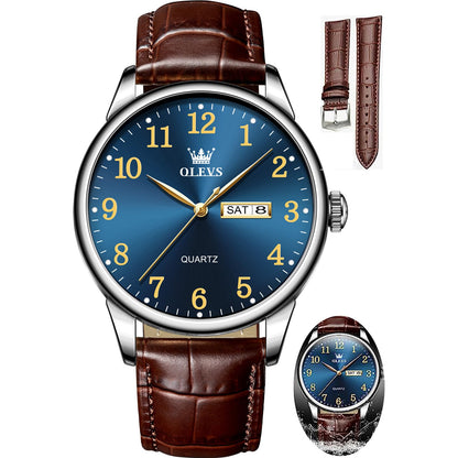 HOTOLEVS Watch Men Mens Watches Watches for Men Leather Band Classic Brown Leather Watch Men, Analog Watch Men, Black Mens Leather Watch, Dress Waterproof Large Face Mens Watch,Relojes para Hombres Watch