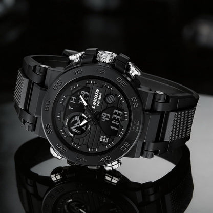HOTLN LENQIN Mens Watches Digital Military Watch for Men Stopwatch Army Survival Tactical Sports Outdoor Big Face Waterproof Men's Wrist Watches with LED Backlight/Timer/Alarm/Date