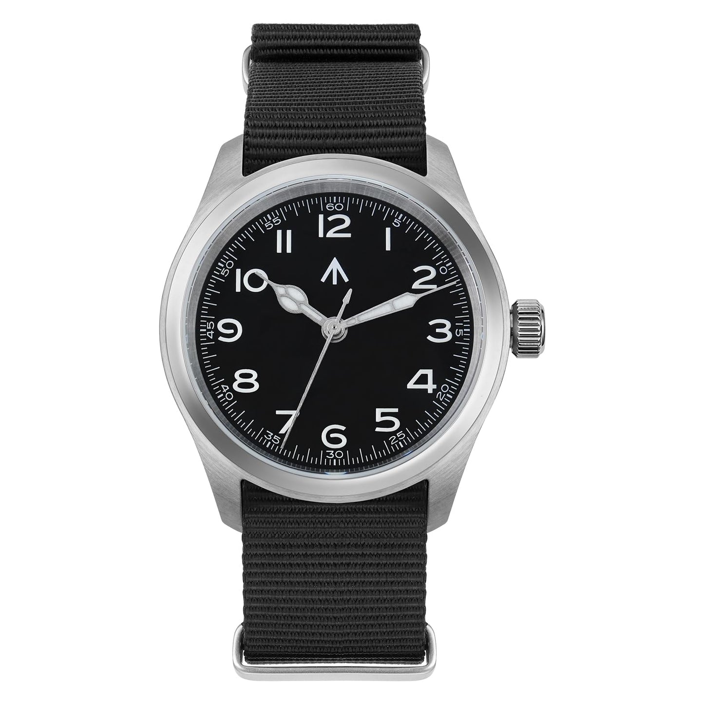 HOTTACTICAL FROG Militado ML08 Field Watch Japanese Sweep VH31 / 515 Movt with Calendar, Men's Military Watch Sapphire Crystal 10 ATM Waterproof Analog Watches for Men