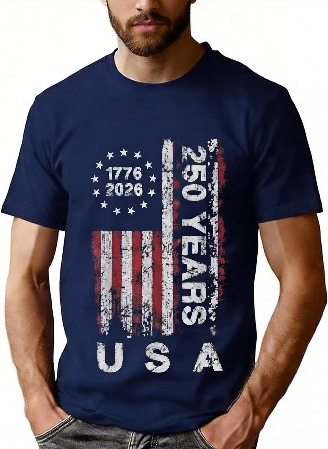 HOT250 Anniversary USA Shirts: 1776-2026 250th Birthday Patriotic American Flag T-Shirt 4th of July Shirt