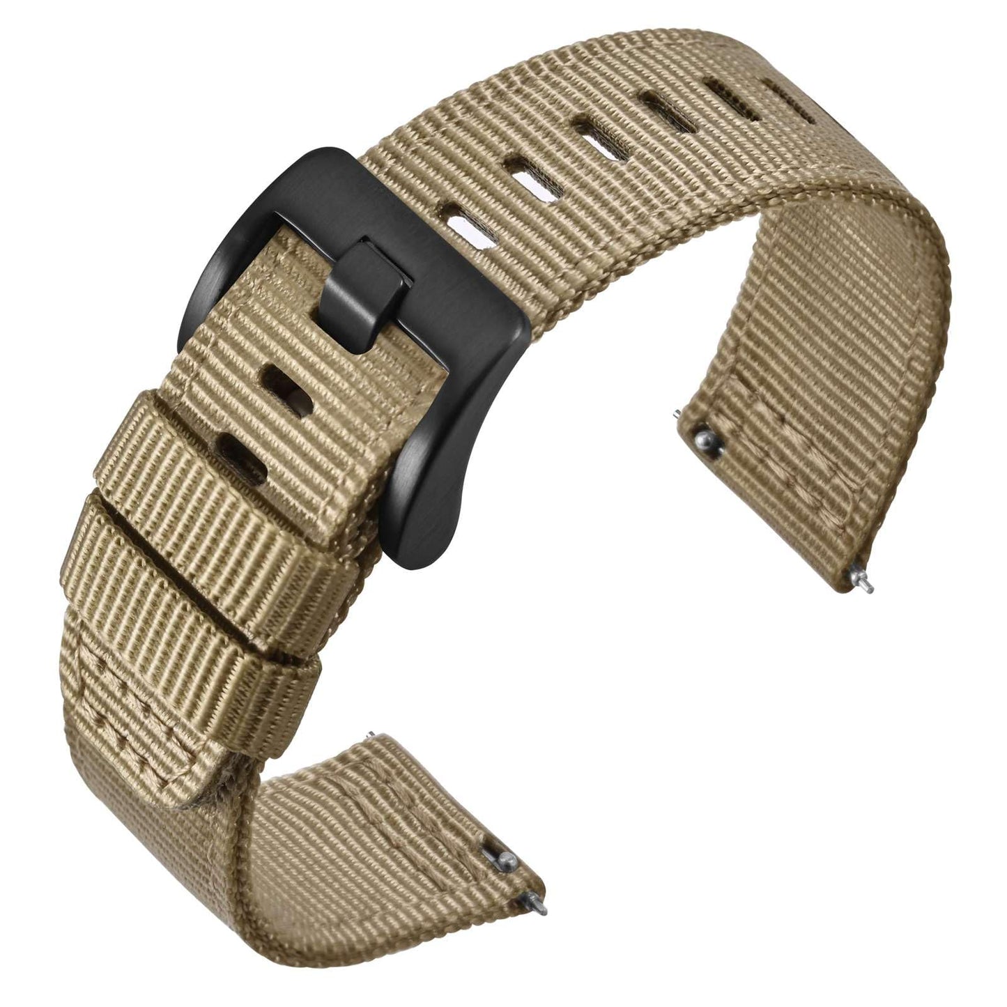 HOTANNEFIT Quick Release Watch Bands, Military Nylon Watch Strap for Men, Multiple Colors & Width (18mm, 19mm, 20mm, 22mm, 24mm)