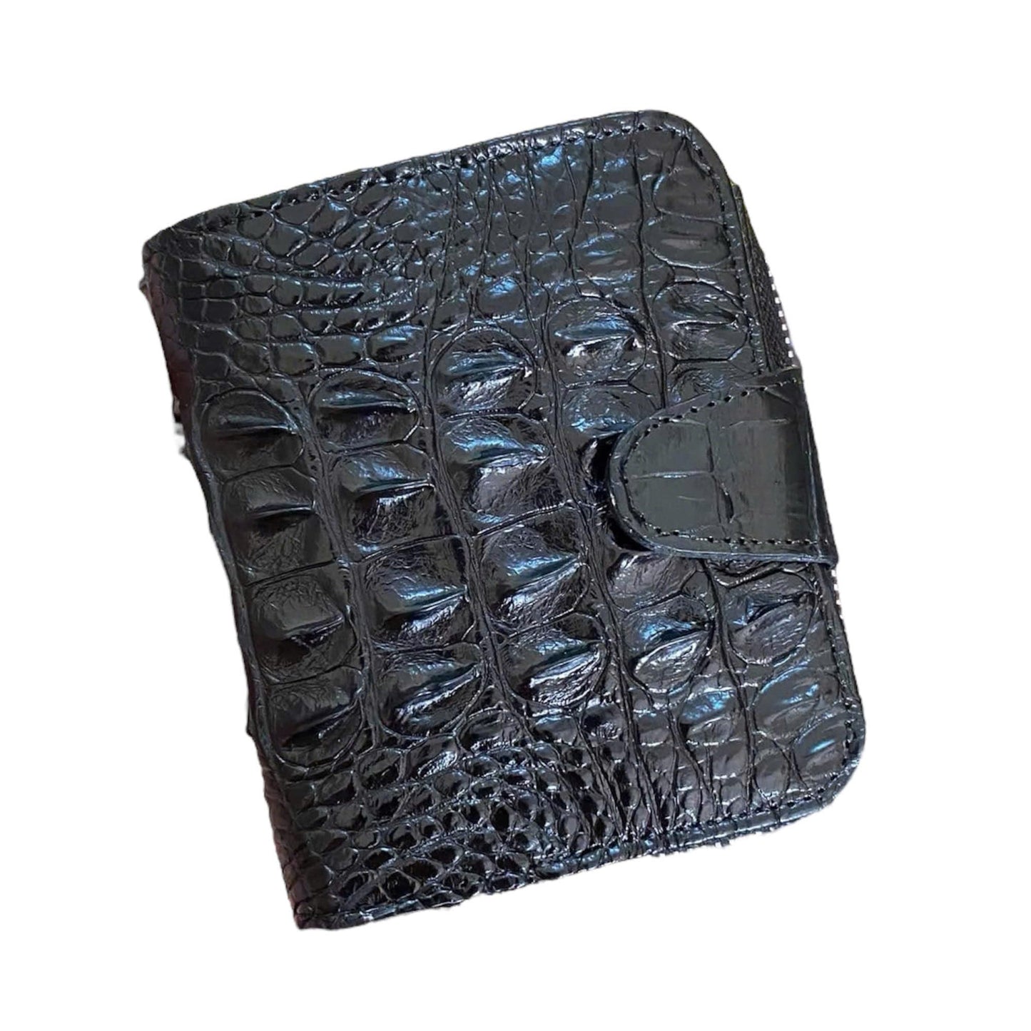 HOTGenuine Alligator Leather Minimalist Wallets Credit Card Holder for women's (Red)