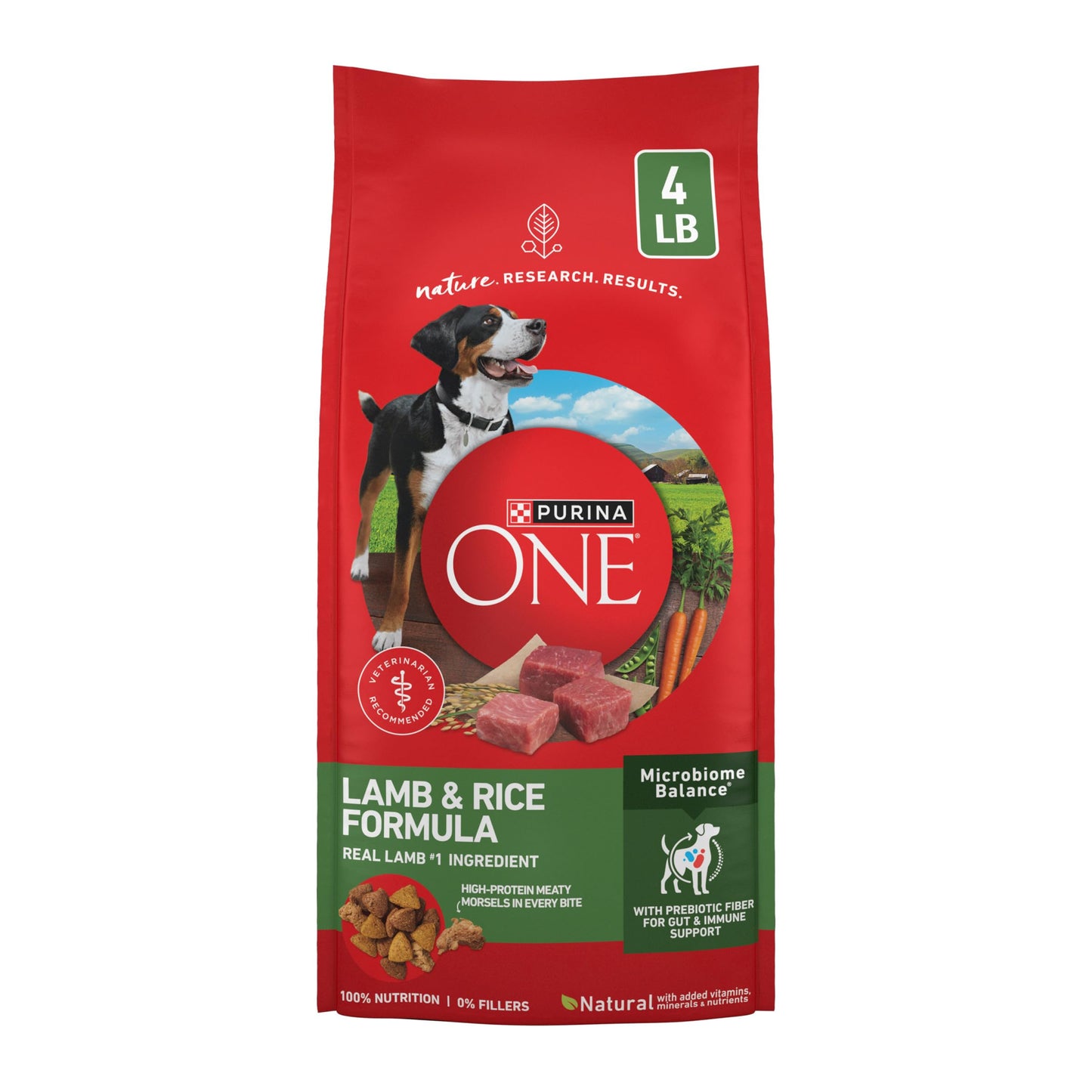 HOTPurina ONE Dry Dog Food Lamb and Rice Formula - 8 lb. Bag
