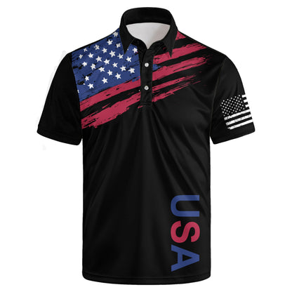 HOTGolf Polos for Men Funny Moisture Wicking Golf Shirts Performance Quick-Dry Polo Shirts Short Sleeve