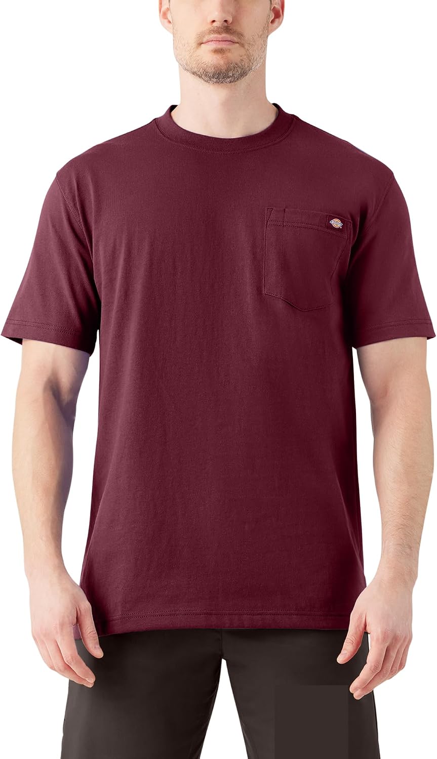 HOTDickies Men's Heavyweight Heathered Short Sleeve Pocket T-Shirt