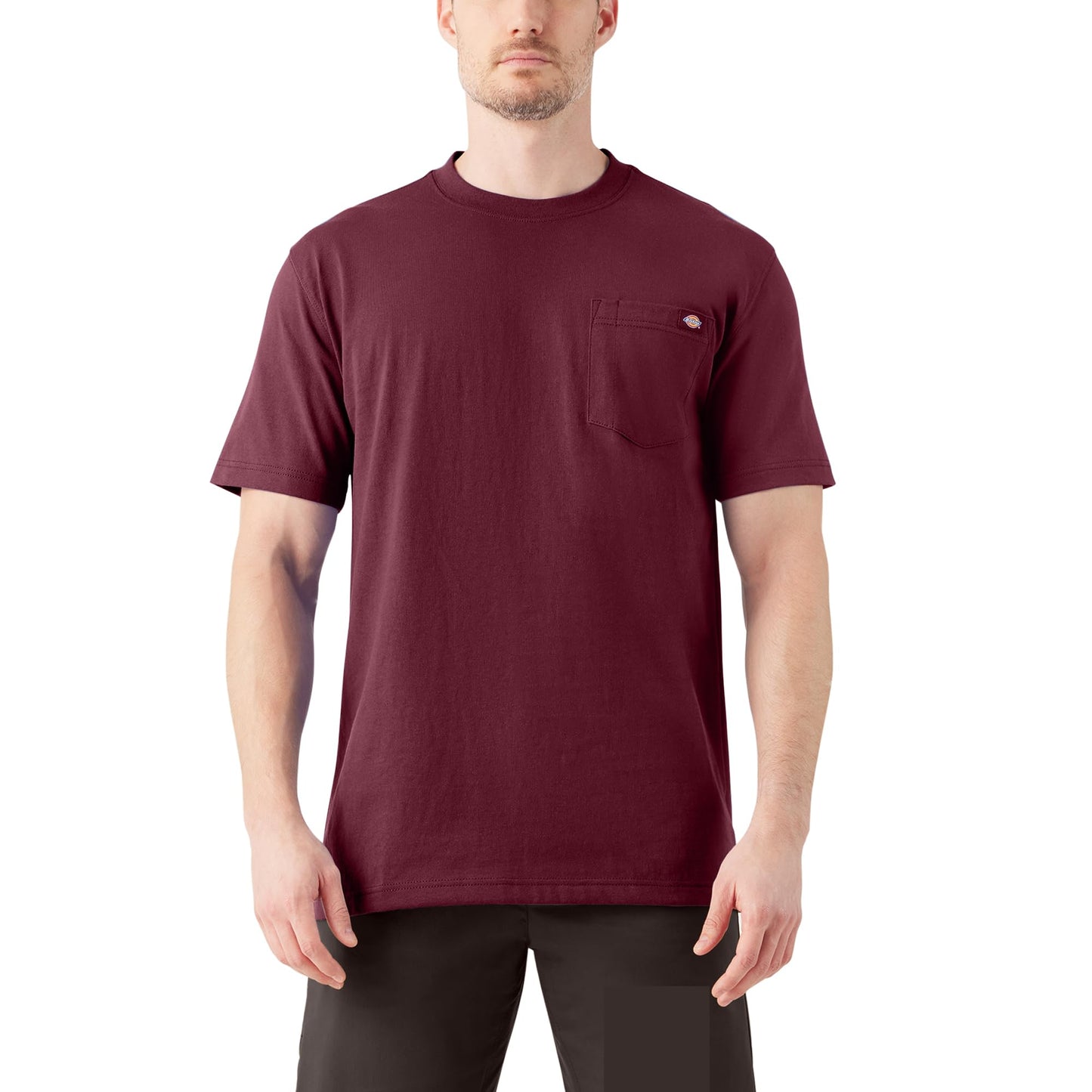 HOTDickies Men's Heavyweight Heathered Short Sleeve Pocket T-Shirt
