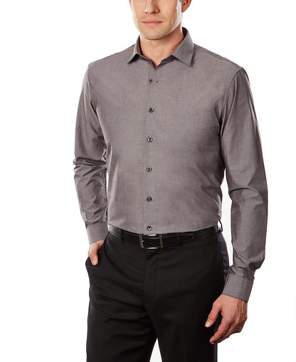 HOTKenneth Cole Unlisted Men's Slim Fit Solid Dress Shirt - Amazon Exclusive