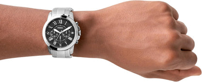 HOTFossil Men's Watch, Grant Quartz Stainless Steel Chronograph Watch for Men