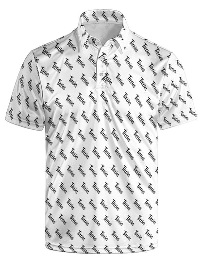 HOTGolf Polos for Men Funny Moisture Wicking Golf Shirts Performance Quick-Dry Polo Shirts Short Sleeve