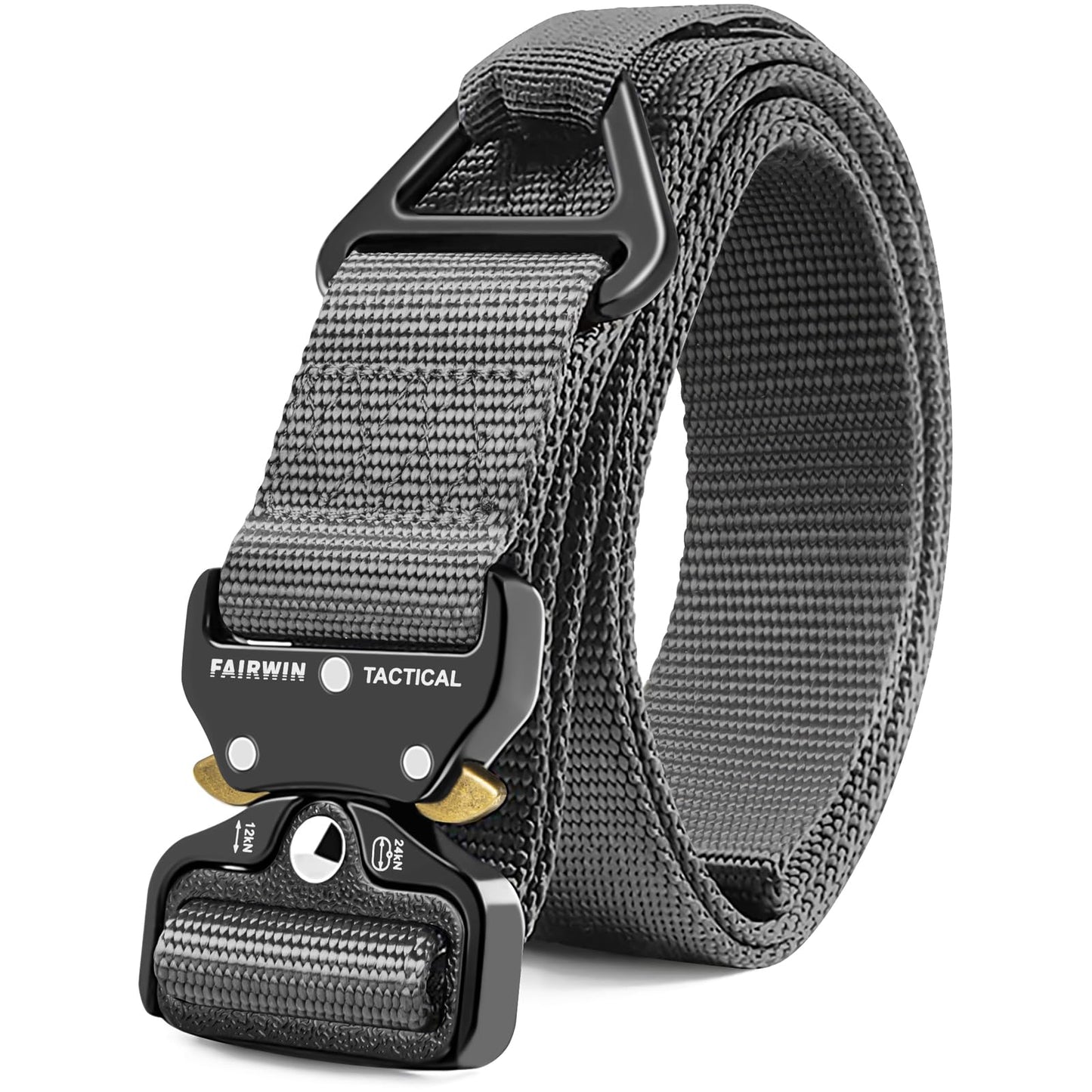 HOTFAIRWIN Men's Tactical Belt, Rigger Belt, Utility Nylon Web Waist Work Belt for Men with V-ring Quick-Release Buckle