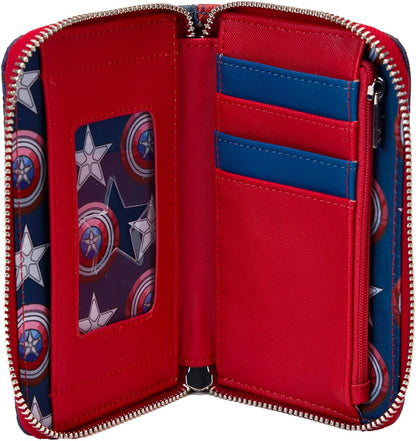 HOTLoungefly Marvel Captain America Brave New World Zip Around Wallet