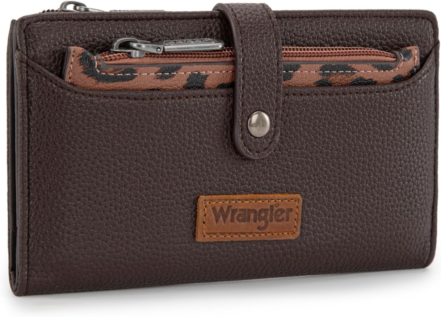HOTMontana West X Wrangler Wallet Women Bifold Wallets, Card Cases & Money Organizers Leopard Print Credit Card Wallet Ladies Female Western Wallets with RFID Lining and Coin Purse