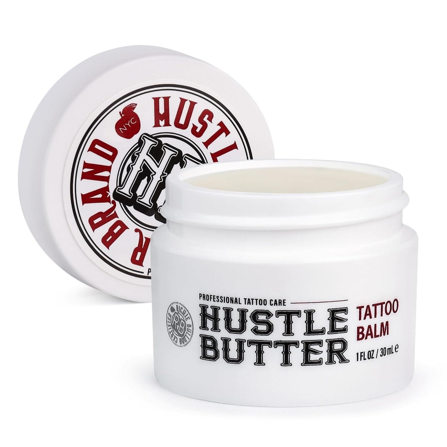 HOTHustle Butter Deluxe – Tattoo Butter for Before, During, and After the Tattoo Process – Lubricates and Moisturizes – 100% Vegan Replacement for Petroleum-Based Products – 1 oz