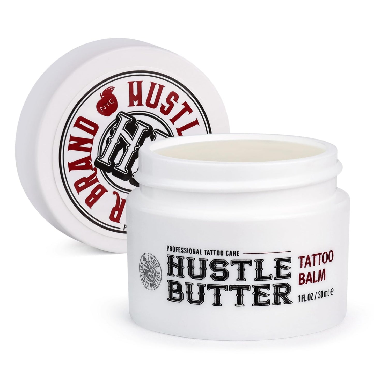 HOTHustle Butter Deluxe – Tattoo Butter for Before, During, and After the Tattoo Process – Lubricates and Moisturizes – 100% Vegan Replacement for Petroleum-Based Products – 1 oz