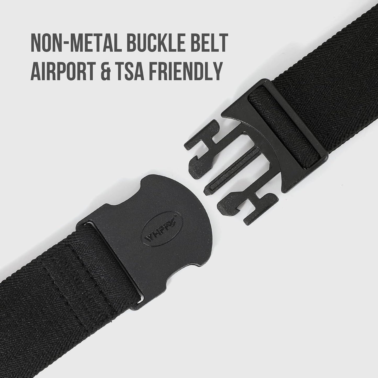 HOTWHIPPY Mens Elastic Stretch Belt Unisex Adventure Web Belt for Women Men with Non-Metal Buckle Adjustable Belts